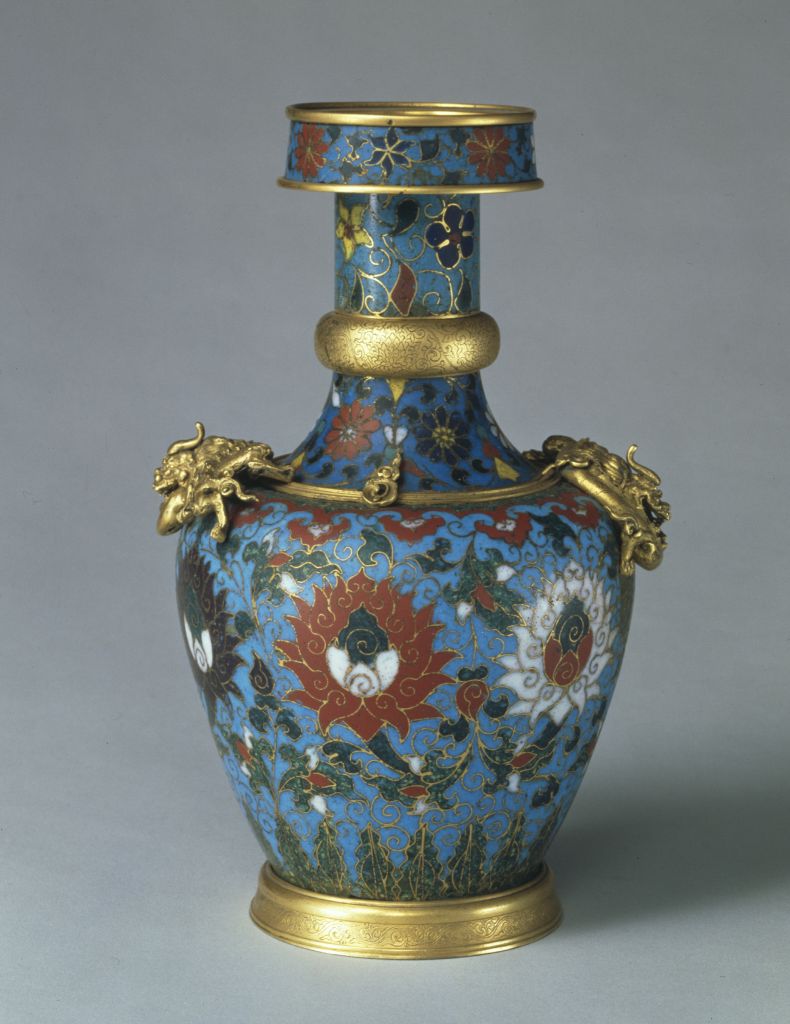 图片[1]-Filigree enamel lotus vase-China Archive